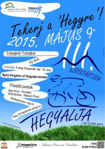 2015.05.09. Pedal up the hill - bike ride - Tokaj poster