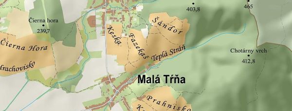 Map of Tokaj, Slovakia by Igor Vizner