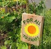 food to share sign with sun